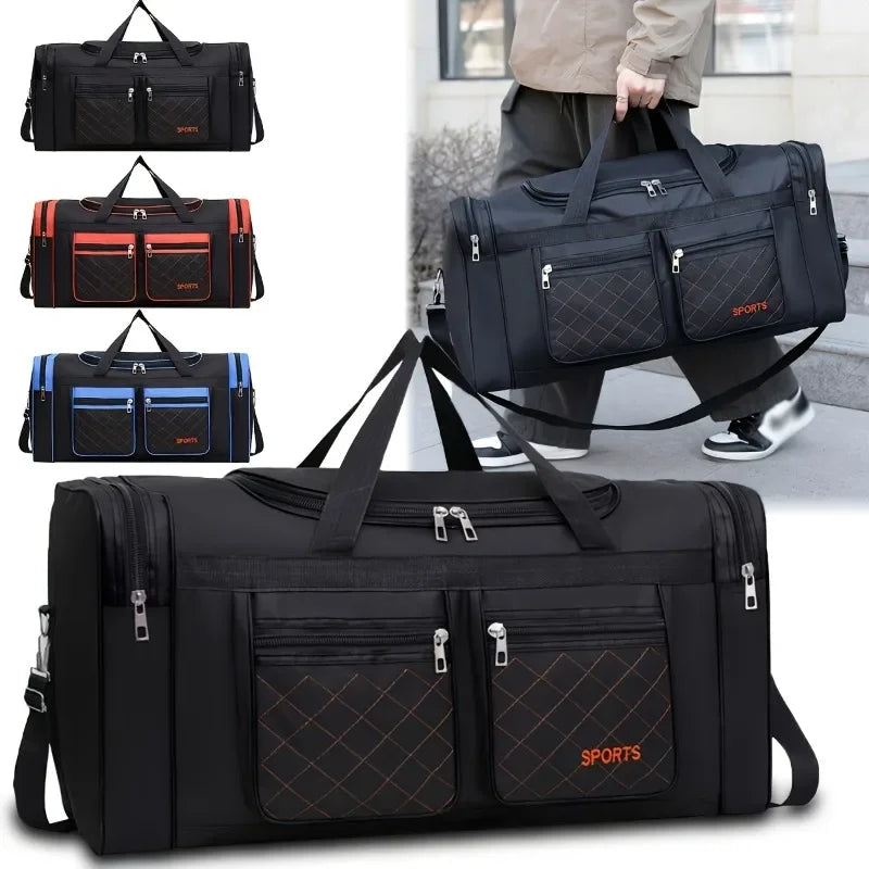 Large Capacity Travel Duffel Bag, Casual Style, Multiple Compartments