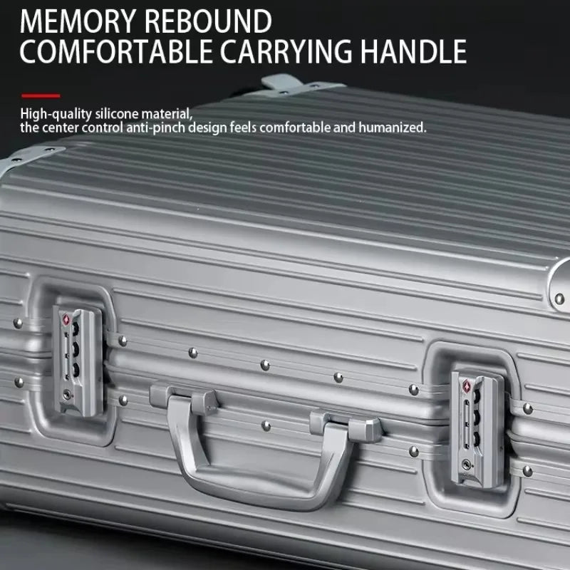 100% Aluminum-magnesium Alloy Travel Suitcase High Quality Rolling