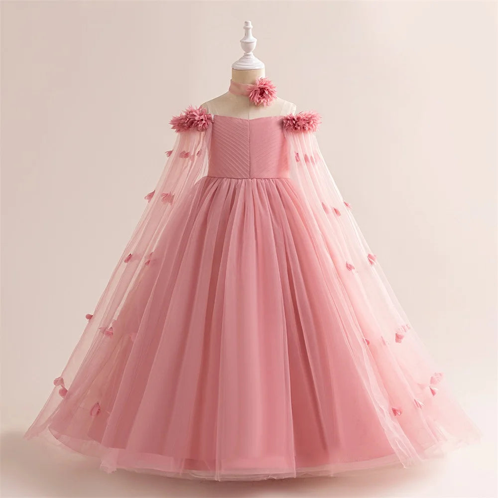 Fluffy Flower Bridemaid Girl Dresses For Wedding and Party Ball Gown