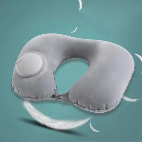 U-Shaped Inflatable Travel Pillow Portable Air Neck Support Cushion