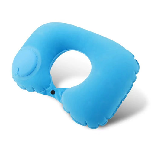 U-Shaped Inflatable Travel Pillow Portable Air Neck Support Cushion
