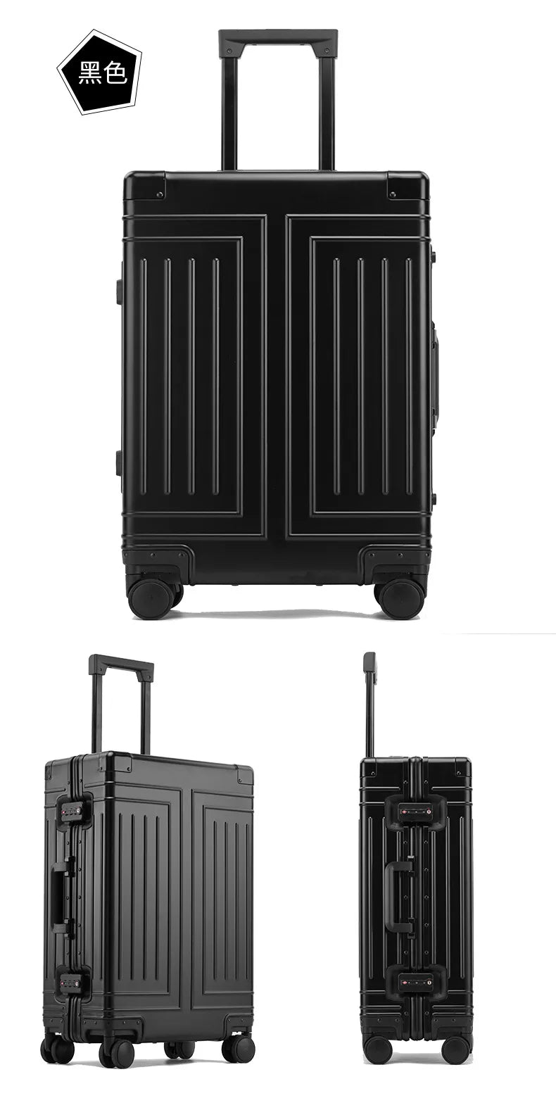 2024 Capacity Durable Luggage Sets 100% Aluminum Suitcase Wheels Women