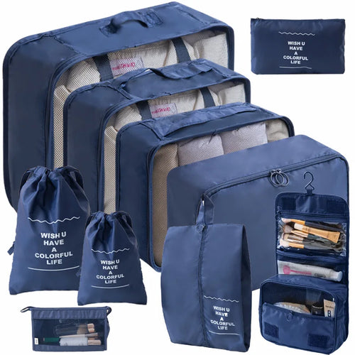 10/7 Pcs Set Travel Organizer Storage Bags Suitcase Packing Cubes