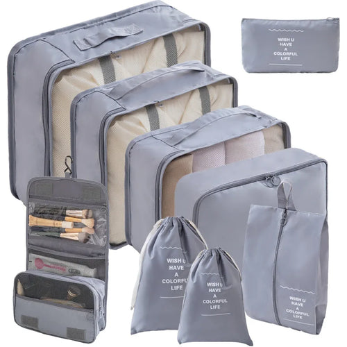 10/7 Pcs Set Travel Organizer Storage Bags Suitcase Packing Cubes