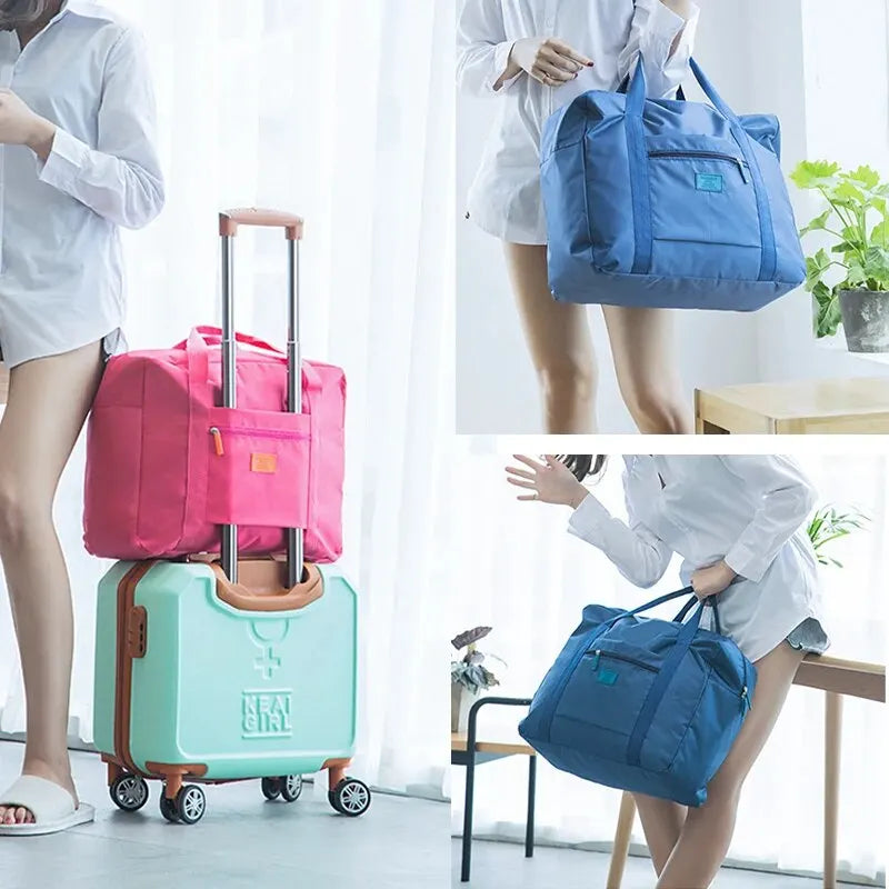 Lightweight Foldable Travel Duffel Bag: Unisex Tote Carry-On Luggage