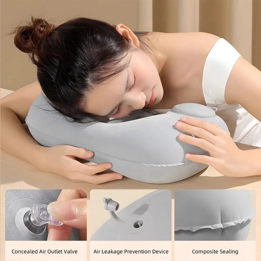 U-Shaped Inflatable Travel Pillow Portable Air Neck Support Cushion