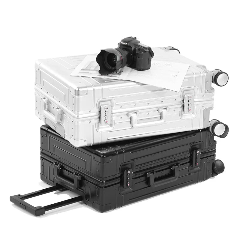 2024 Capacity Durable Luggage Sets 100% Aluminum Suitcase Wheels Women