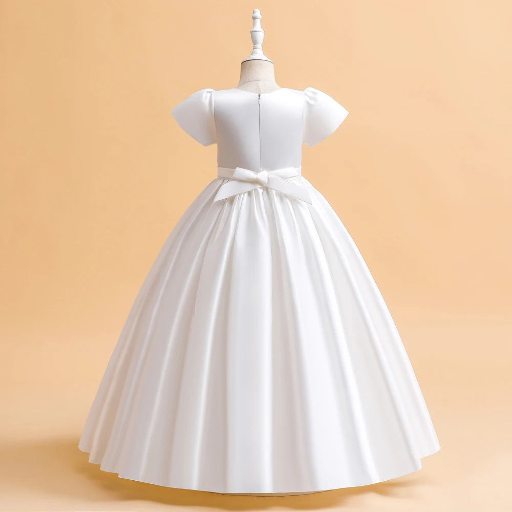 Elegant Bridesmaid Dresses For Girls Wedding Party Gown White First