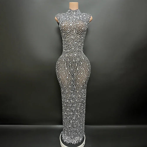 Elegant Luxury Crystal Party Dress Birthday Celebration Dress Bride