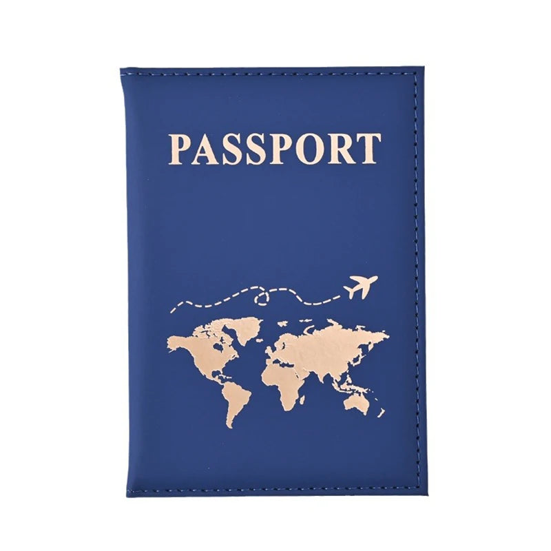 Fashion Passport Protective Cover World Pattern Travel Passport Holder