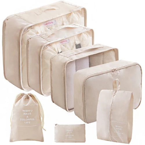 10/7 Pcs Set Travel Organizer Storage Bags Suitcase Packing Cubes