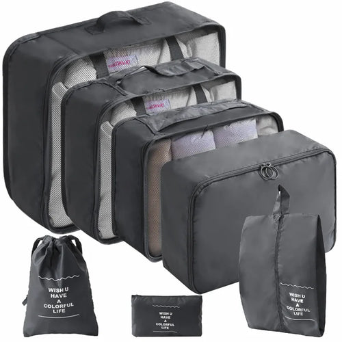 10/7 Pcs Set Travel Organizer Storage Bags Suitcase Packing Cubes