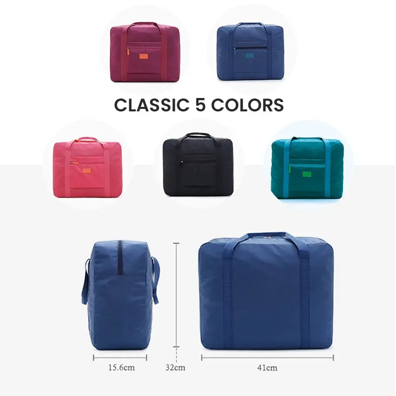 Lightweight Foldable Travel Duffel Bag: Unisex Tote Carry-On Luggage