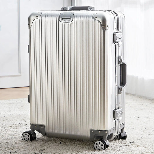 100% Aluminum-magnesium Alloy Travel Suitcase High Quality Rolling
