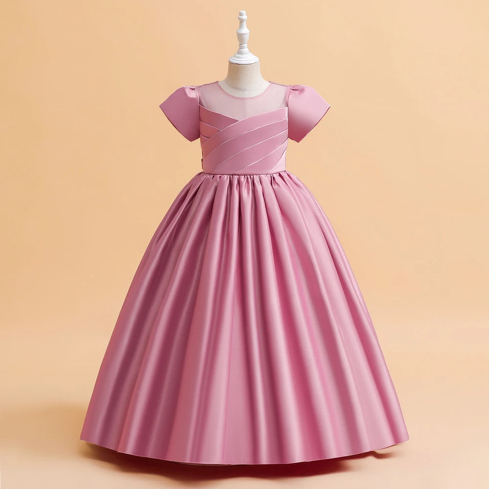 Elegant Bridesmaid Dresses For Girls Wedding Party Gown White First