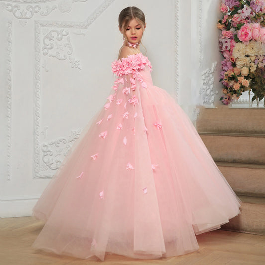 Fluffy Flower Bridemaid Girl Dresses For Wedding and Party Ball Gown