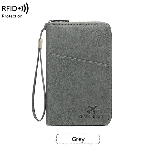 Multi-Functional RFID Blocking Passport Bag Travel Document Holder