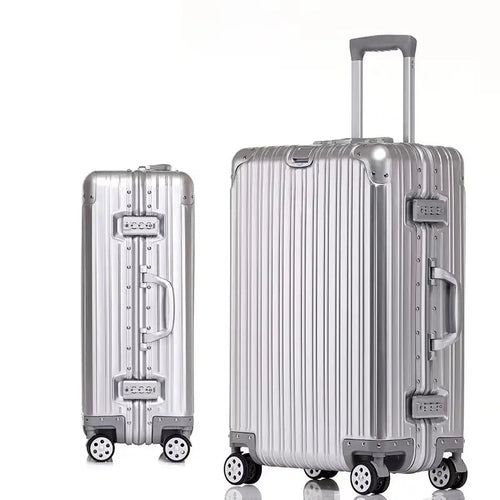100% Aluminum-magnesium Alloy Travel Suitcase High Quality Rolling