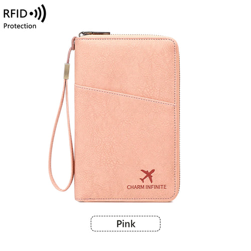 Multi-Functional RFID Blocking Passport Bag Travel Document Holder