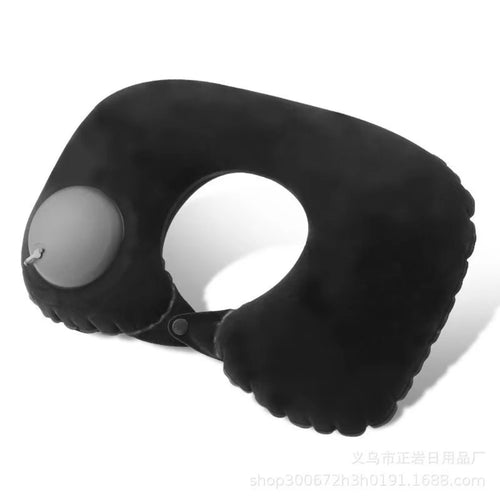 U-Shaped Inflatable Travel Pillow Portable Air Neck Support Cushion