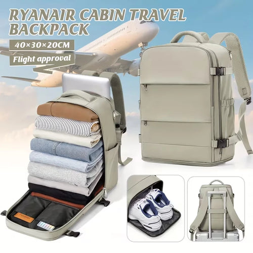 Women Men Hand Luggage Backpack Business College Laptop Travel