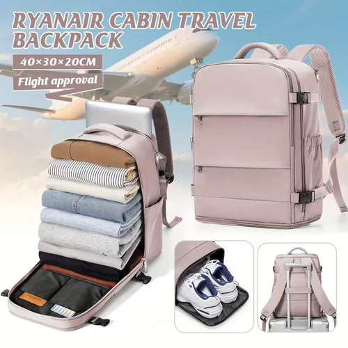 Women Men Hand Luggage Backpack Business College Laptop Travel