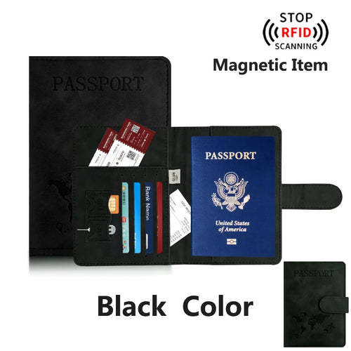 Passport Holder for Travel Essentials  Passport Wallet Cover Case for