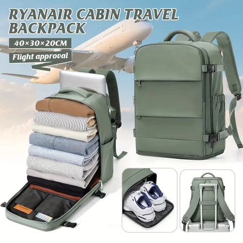 Women Men Hand Luggage Backpack Business College Laptop Travel