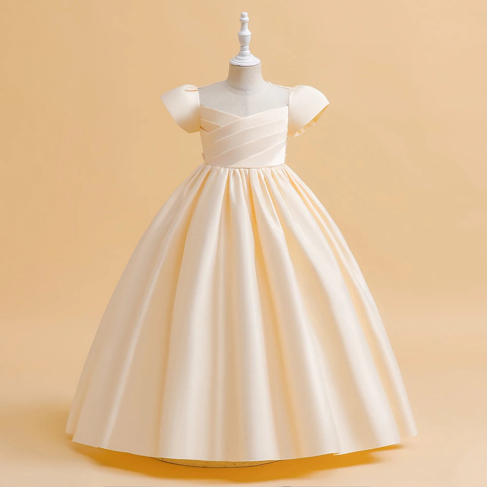 Elegant Bridesmaid Dresses For Girls Wedding Party Gown White First
