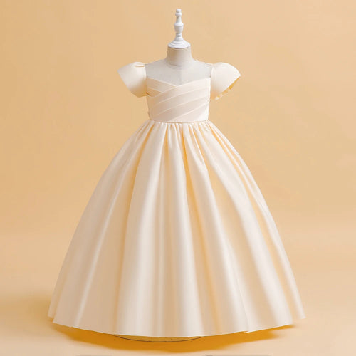 Elegant Bridesmaid Dresses For Girls Wedding Party Gown White First
