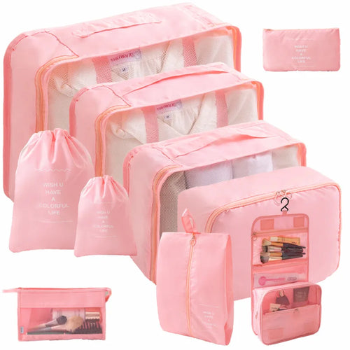 10/7 Pcs Set Travel Organizer Storage Bags Suitcase Packing Cubes