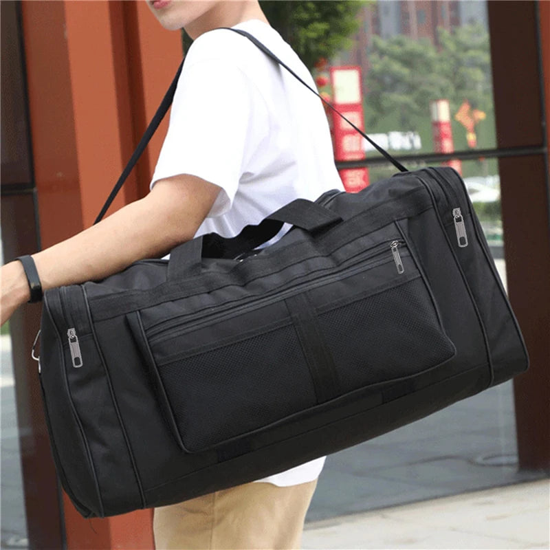 Women Men Nylon Travel Duffel Bag Carry On Luggage Bag Men Tote Large