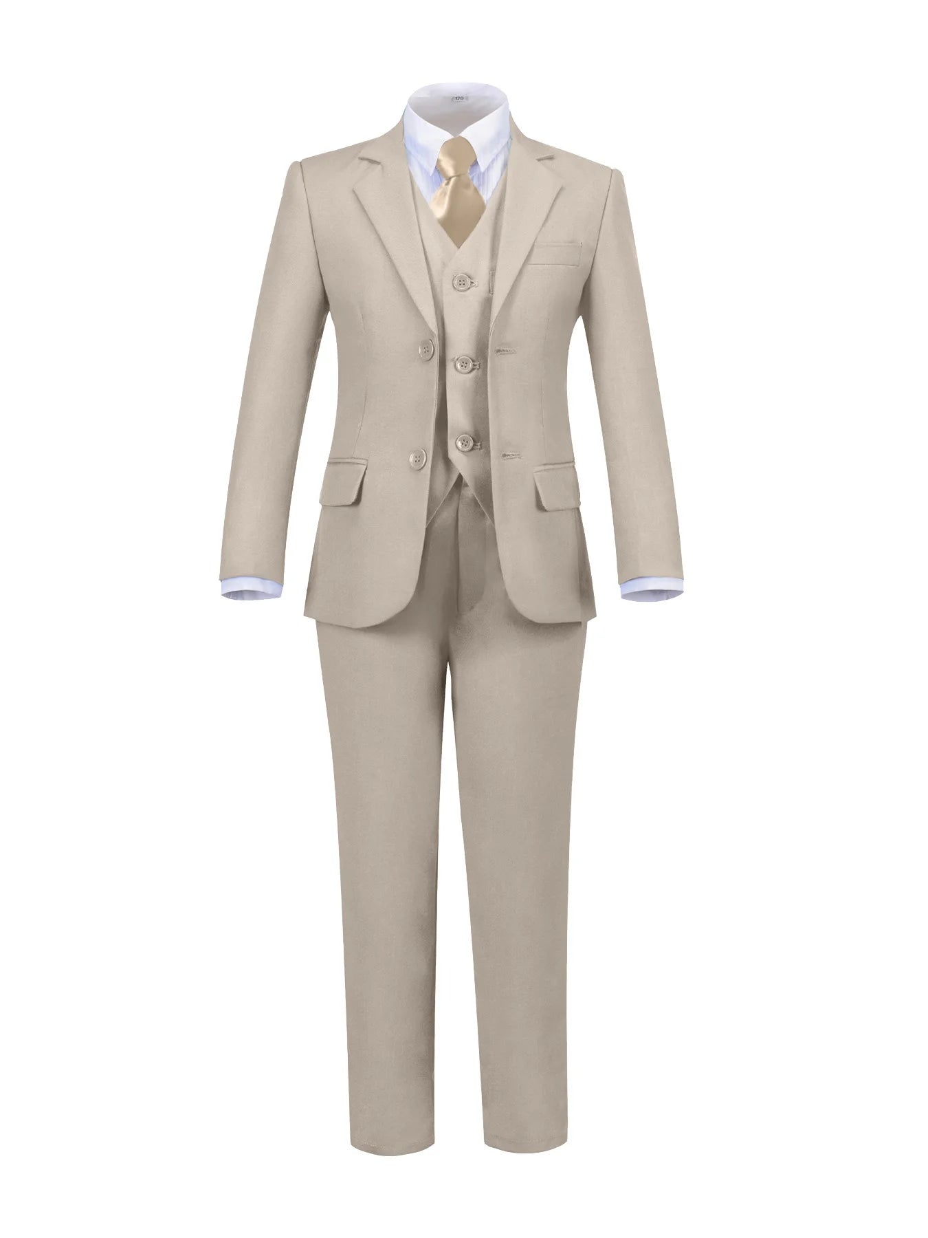 Boys Suit 5 Piece Jacket Vest Pants Shirt Tie Random Wedding Birthday