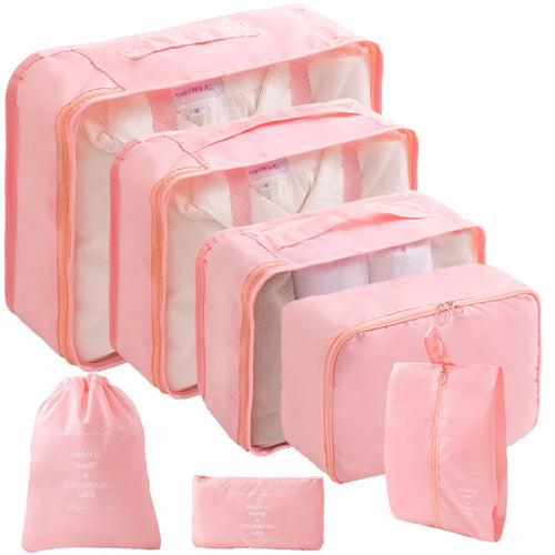 10/7 Pcs Set Travel Organizer Storage Bags Suitcase Packing Cubes