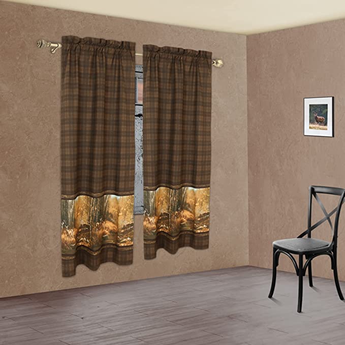 VISI-ONE - Blue Ridge Trading - Whitetail Birch - Rod Pocket Curtains
