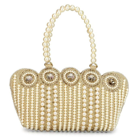 TF handicraft Women's Moti Crafted Stylish Hand Bag Clutch(PACK OF 1)