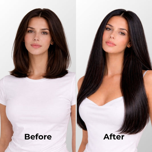 Natural Black (1B) Halo Hair Extensions (100g-120g)