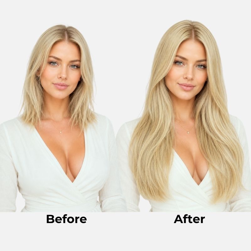 Light Blonde (9C) Flat Tip Hair Extensions (50g - 100g)