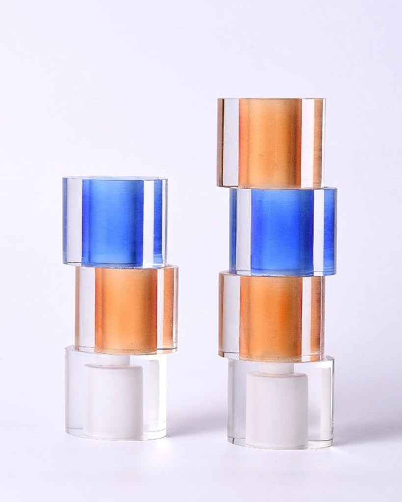 Modern Crystal Nugget Vase, Contemporary Table Setting Centrepieces