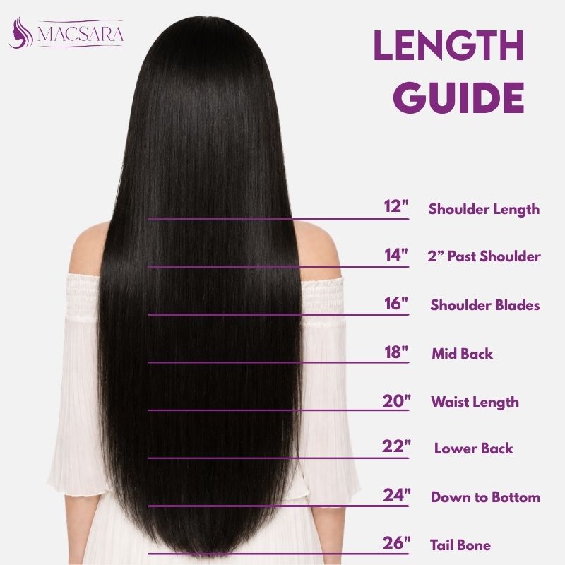 Natural Black (1B) Halo Hair Extensions (100g-120g)