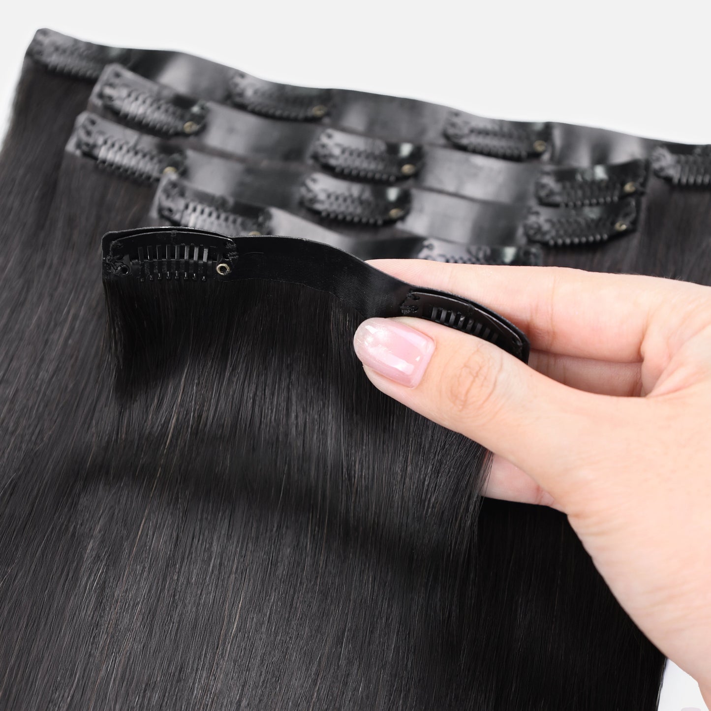 Natural Black (1B) Seamless Clip-In (100g-130g-160g)