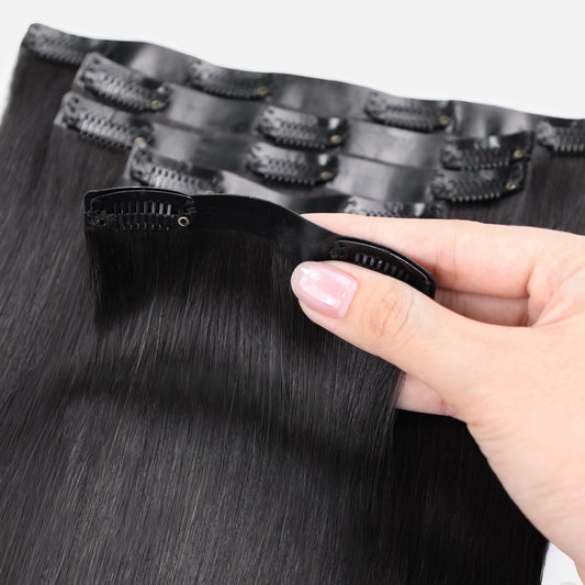 Natural Black (1B) Seamless Clip-In (100g-130g-160g)
