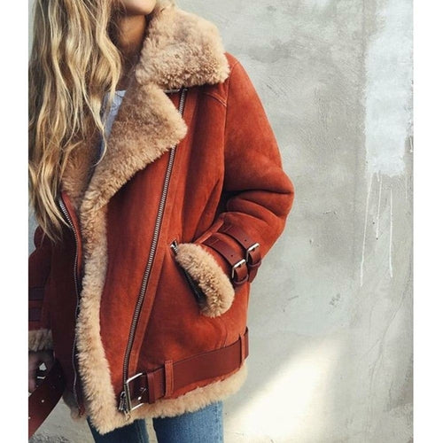 Jacket Women Coat Winter 2022 Hot Cotton Lambswool Outerwear Fashion