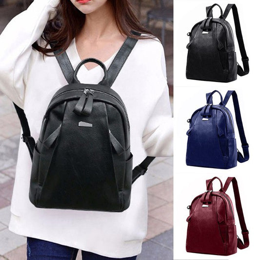 Fashion   Backpack Women lady Girl Leather