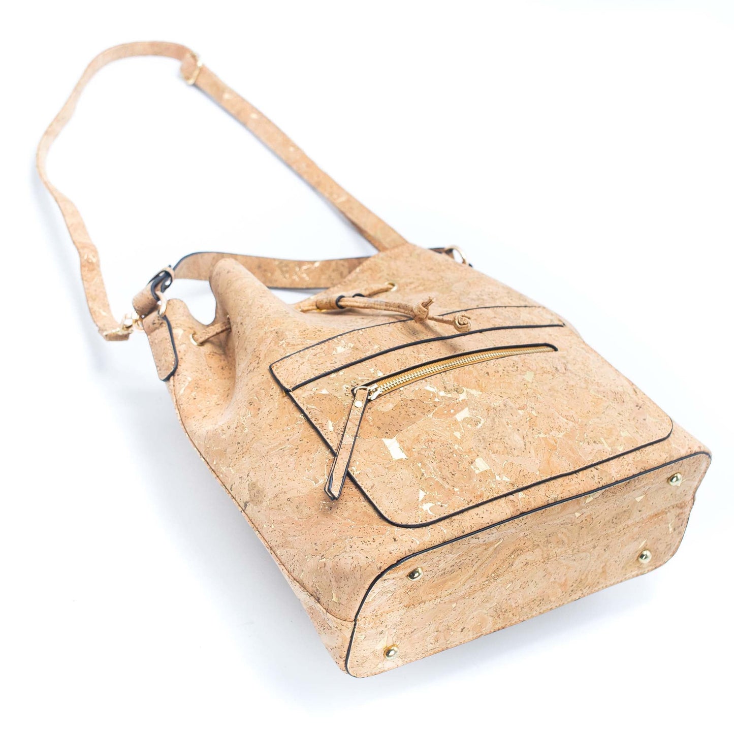 Natural cork Molten Gold Potli Bag-BAG-2091