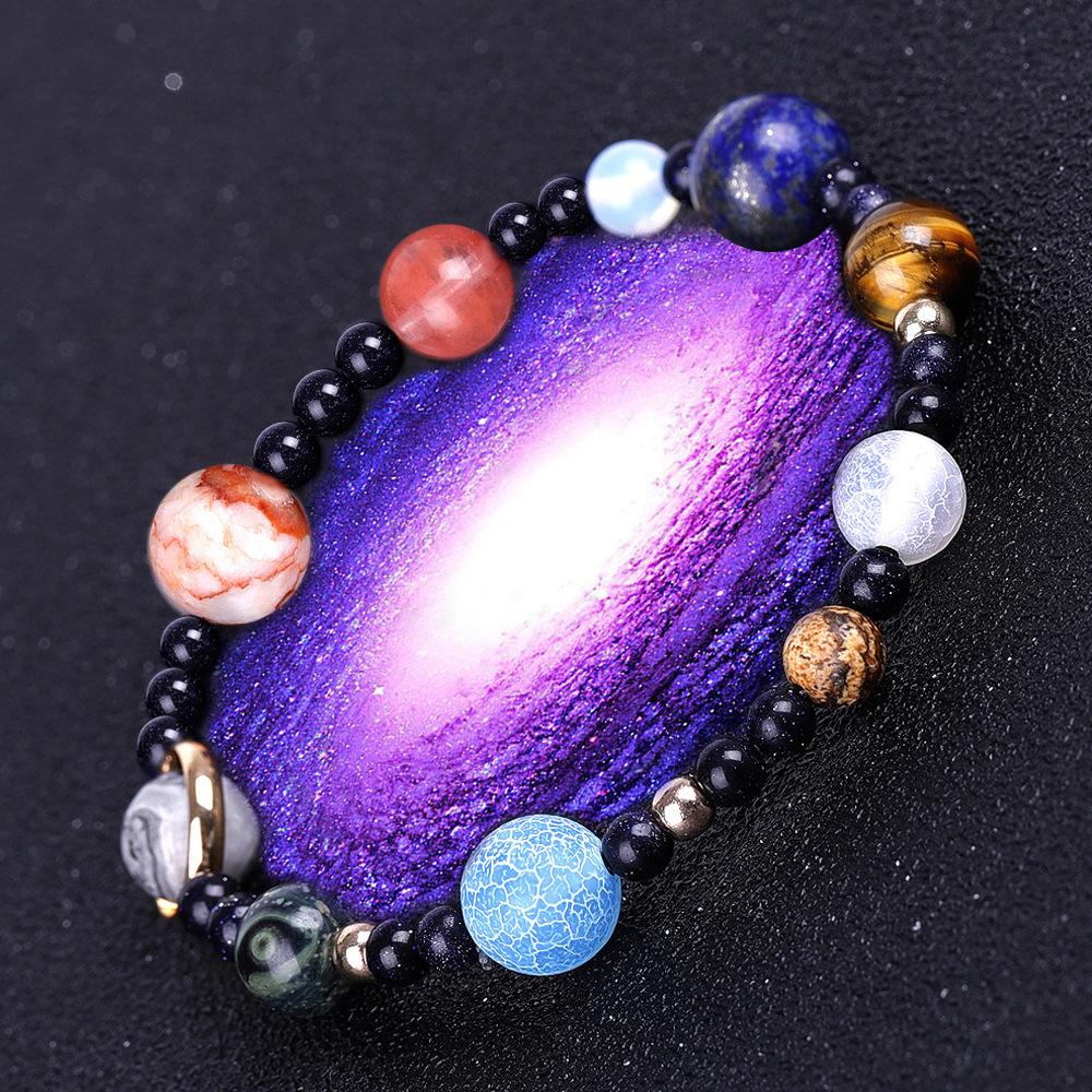 Full Planets of the Galaxy Marble Stretch Bracelet