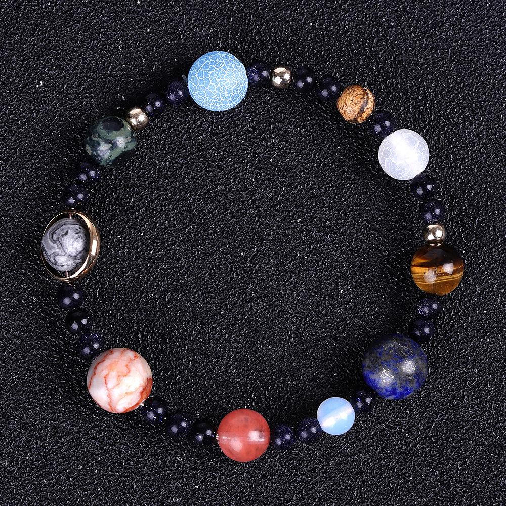 Full Planets of the Galaxy Marble Stretch Bracelet