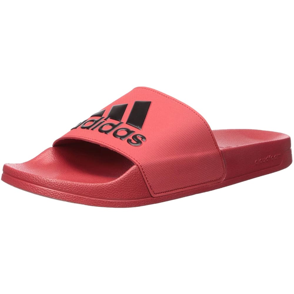 adidas Men’s Adilette Shower Slide - 4 / Power Red/Core 