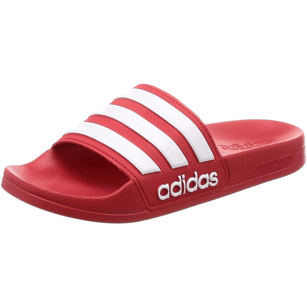 adidas Men’s Adilette Shower Slide - 4 / Red - Sport Sandals