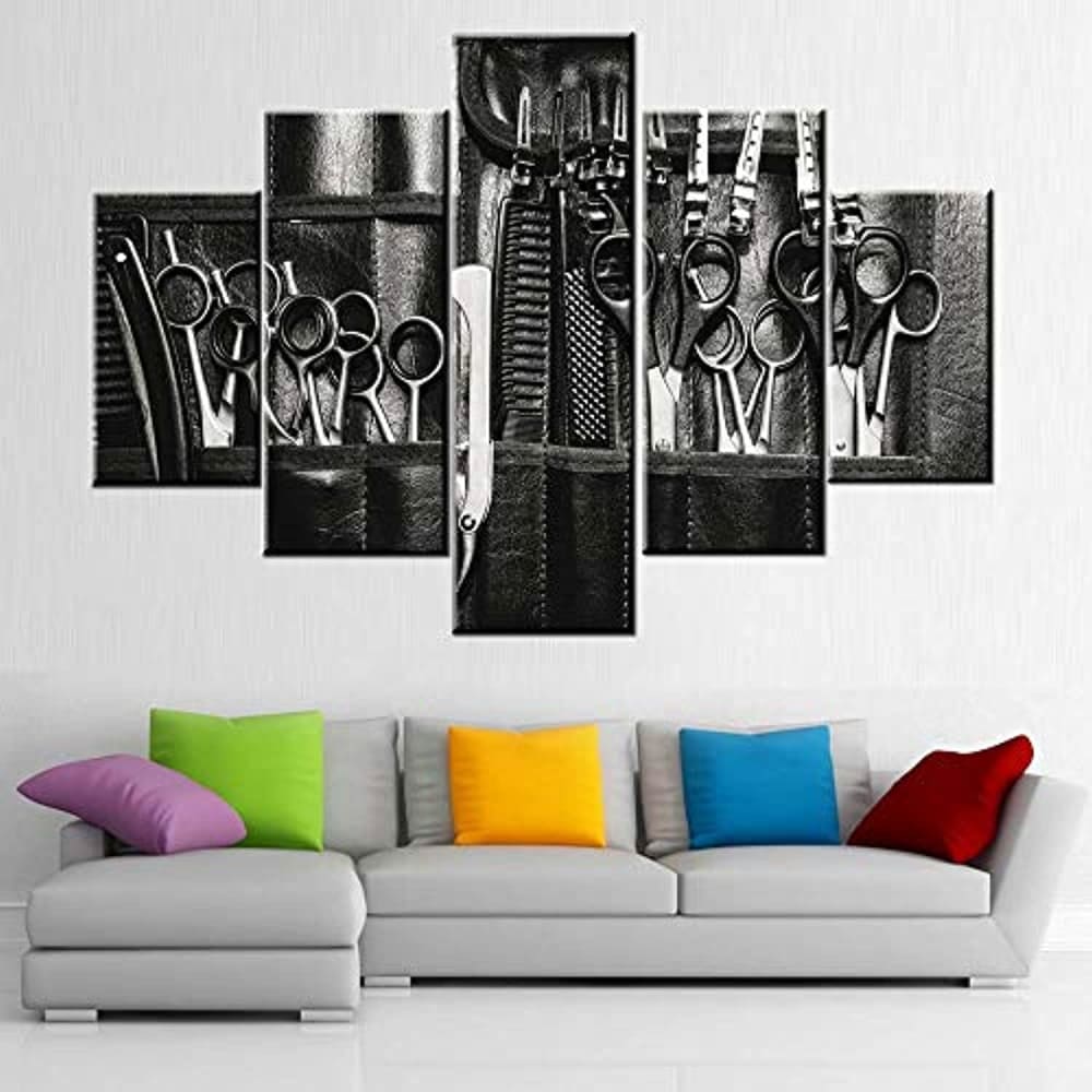 Barber Pictures for Living Room Haircut Tools Wall Art Hair 